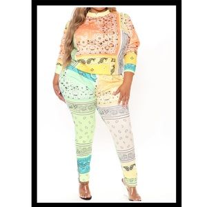 Multicolored Bandana Jogger Set (price is firm)